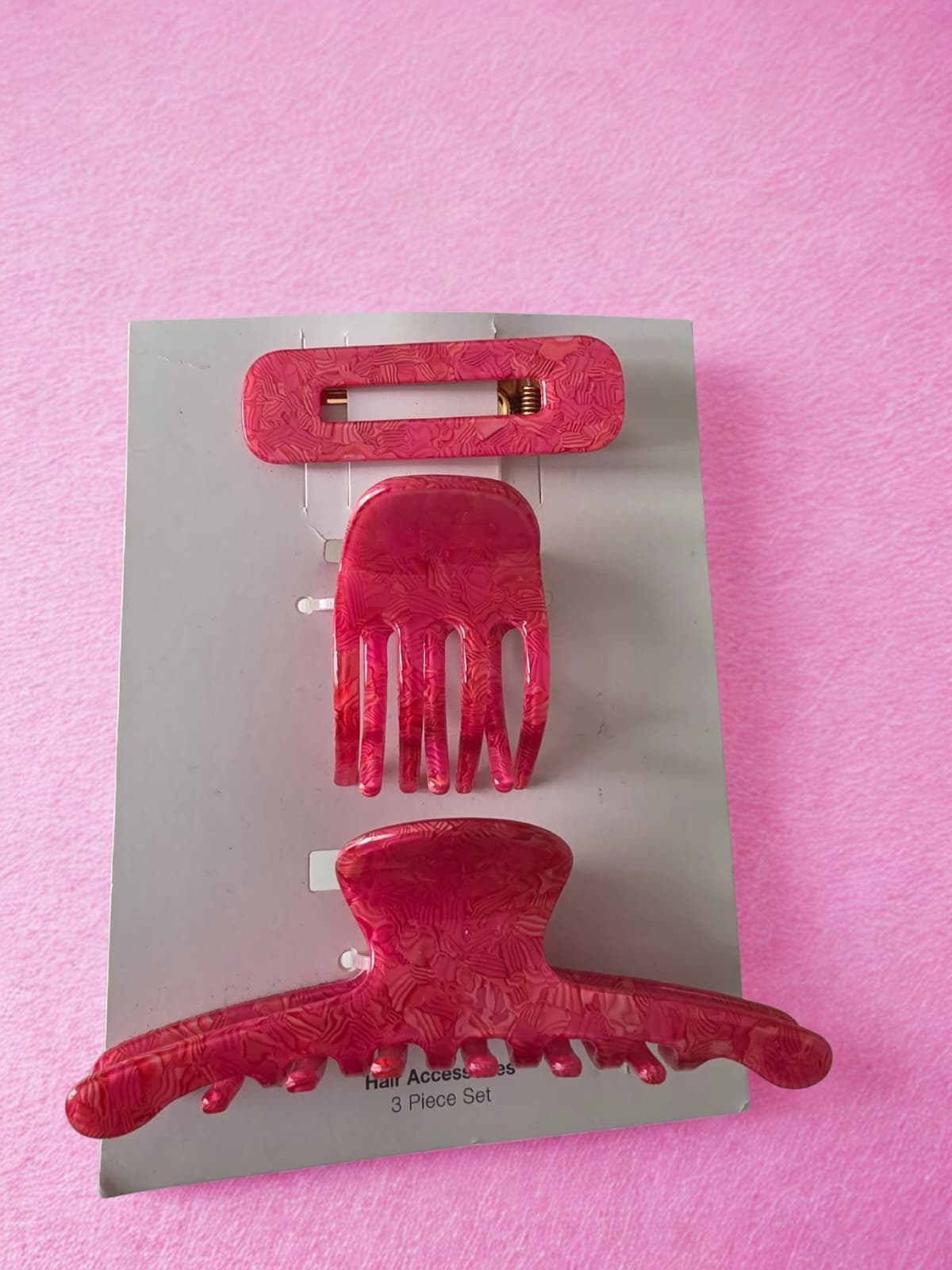 Pinzas para el cabello Rosado