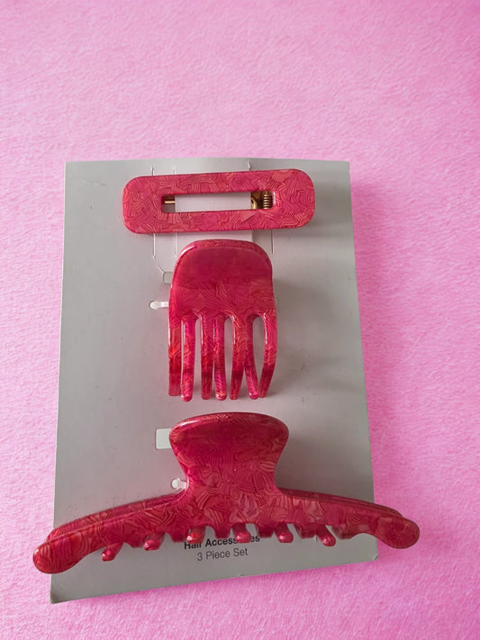 Pinzas para el cabello Rosado