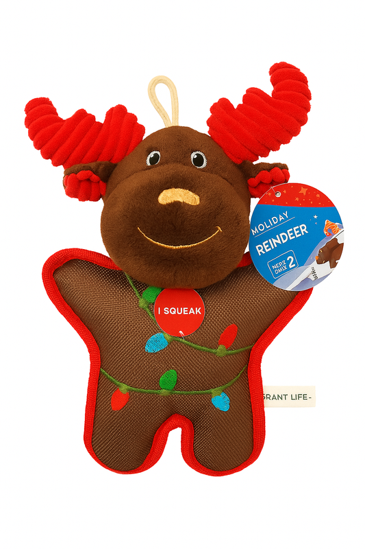 Juguete Navideño para Perro Reno | Suave y Duradero