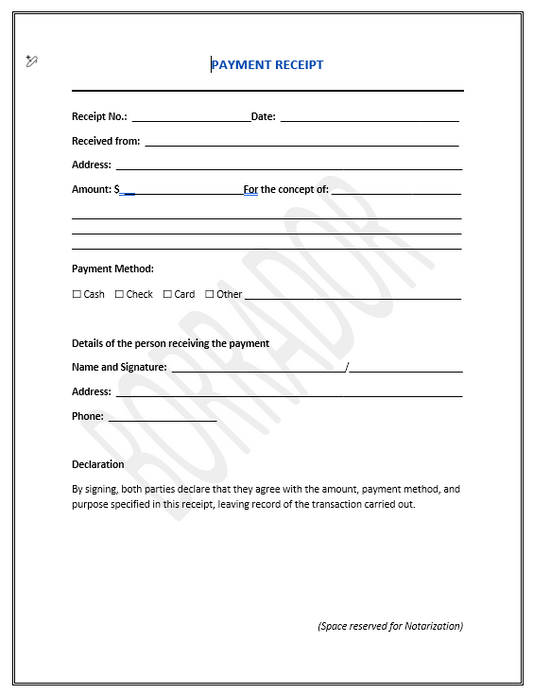 Recibo Basico Moderno